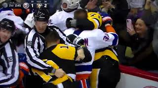 Penguins-Islanders scuffle results in numerous players receiving penalties