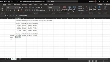 Average, STDEV and RSD on Excel
