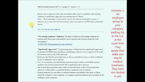 Demonstration video from OSHA Recordkeeping Video Library