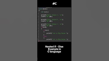 nested If else example in c language program #shorts youtube