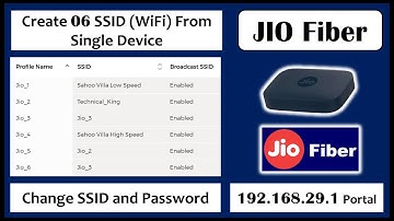 Tech Talk - Jio Fiber Create 06 Network | Change WiFi name | Change Password & More by 192.168.29.1