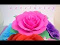 Como hacer rosas de papel crepe / How to make a crepe paper rose / Flor de papel crepe - Loveluzlop