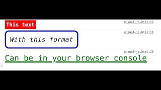 mastering JS console