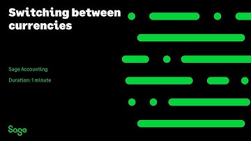 Sage Accounting - Switching between currencies (Canada)