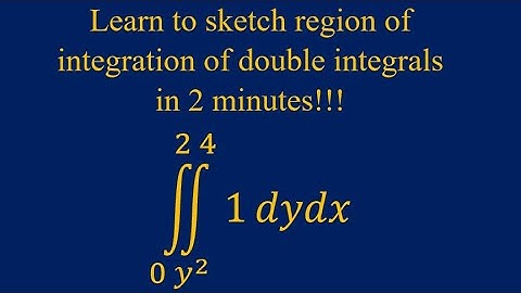 learn to sketch region of integration of double integrals. ∬dydx