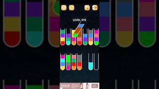 COLOR SORT PUZZLE LEVEL 519