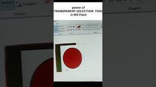 Power of TRANSPARENT SELECTION Tool in MS Paint #computer #drawing