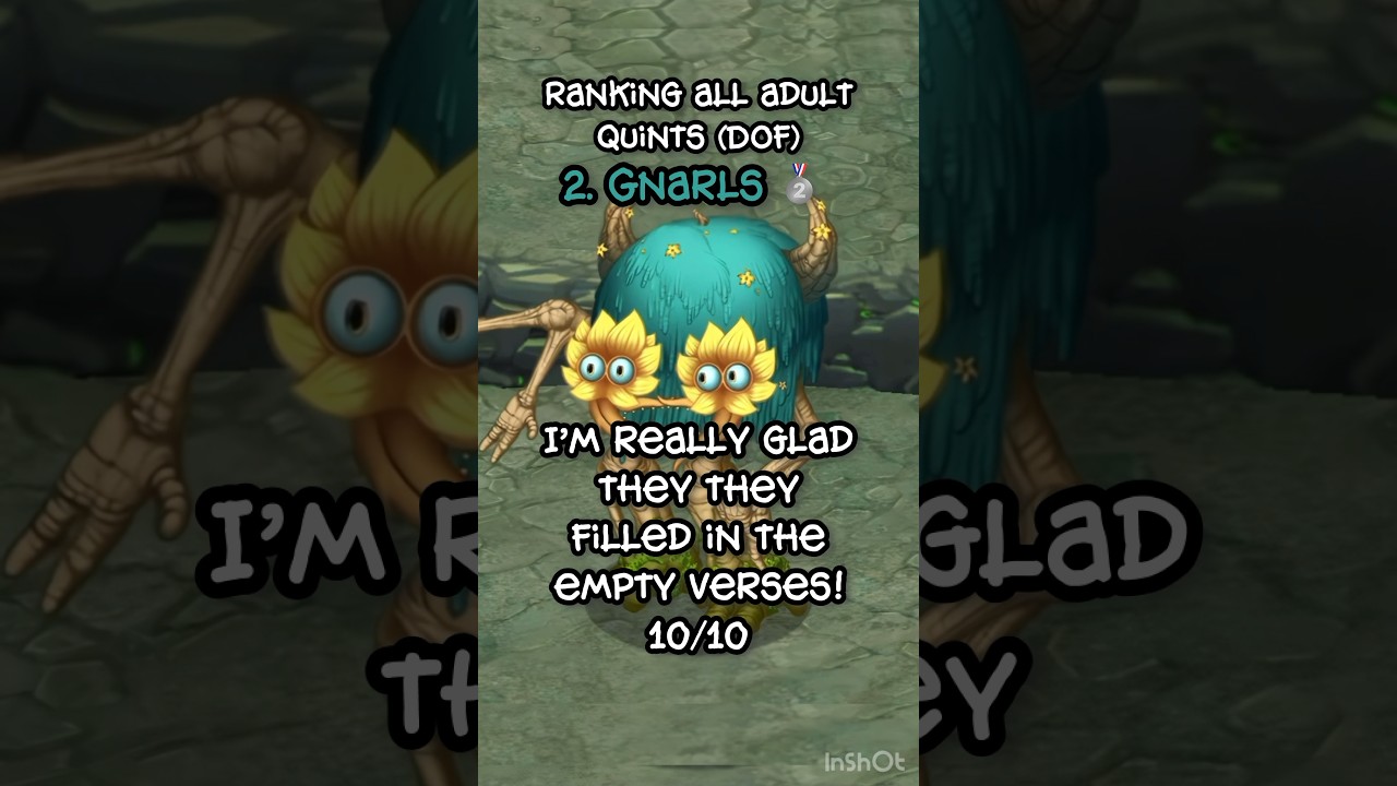 Ranking all DoF Quints #mysingingmonstersdawnoffire #msmdof #dawnoffire #gnarls #msm #mobileapp