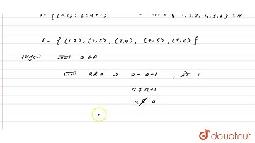 जाँच करें: समुच्चय {1,2,3,4,5,6} में R={(a,b): b=a+1} द्वारा परिभाषित संबंध
