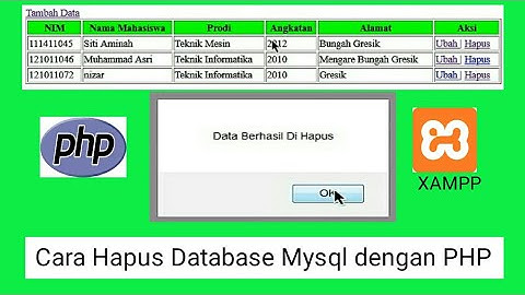 Crud PHP Mysql - Cara Hapus Data di Mysql dengan PHP Terbaru (2021)