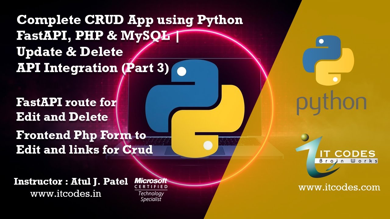 Complete CRUD App using Python FastAPI, PHP & MySQL | Update & Delete API Integration (Part 3)