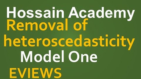 Removal of Heteroscedasticity. Model One. EVIEWS