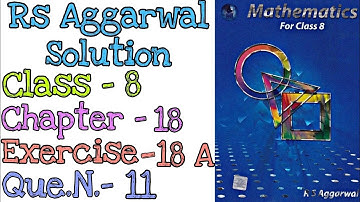 Area of Trapezium and Polygon | Class 8 Exercise 18A Question 11 | Rs Aggarwal | @mdsirmaths