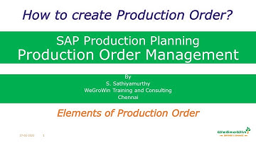 SAP PP | How to Create a Production Order in S/4HANA | Key Elements Explained | 01-50