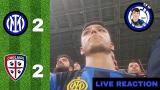 CHE FASTIDIO! INTER-CAGLIARI 2-2 | LIVE REACTION TIFOSI INTERISTI DA SAN SIRO