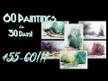 I MADE IT! #55-60 - 60 Paintings in 30 Days CHALLENGE! Tiny Meditative Watercolor Landscapes