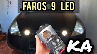 Faros de 9 LED Tunix para auto - Faros led en el Ford KA