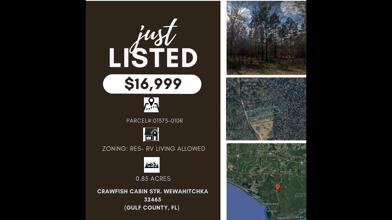 .85 ACRE WEWAHITCHKA, FL UNDER 17K! RV LIVING FULL TIME ALLOWED