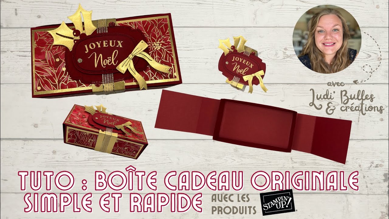 Tuto boîte cadeau originale 🎁 Simple et rapide pour Noël et les fêtes de fin d'année 🎄 Stampin' Up!