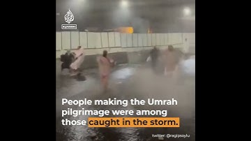 Lightning strikes Mecca clock tower as storm causes chaos