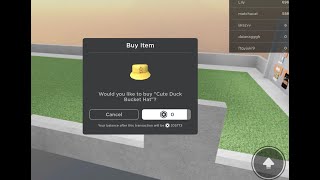 Getting the Limited Cute Duck Bucket Hat in Outfit Loader