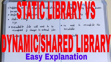 Static Library vs Dynamic Library|Difference between static and dynamic library|Static and dynamic