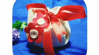 Kerajinan Tangan/craft Pouch dompet koin dari kain spunbond serut Mudah dan Cepat
