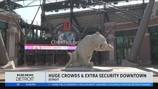 Expect to see heightened security around downtown Detroit this weekend