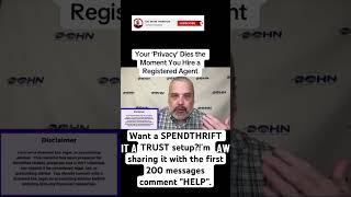 Your 'Privacy' Dies the Moment You Hire a Registered Agent !!!! #assetprotection#privacy#youtube