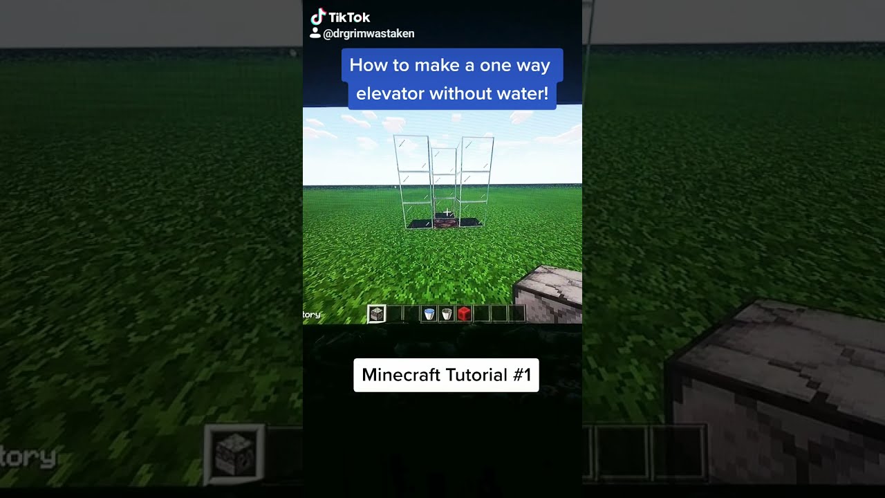 How to make a one way elevator in Minecraft. *Easy* Tutorial #1