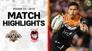 2018 NRL Highlights | Round 23 | Wests Tigers v St George Illawarra Dragons