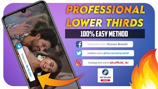How to create Professional Instagram,Telegram,Youtube lower third | Social Media Lower thirds Easy| screenshot 4