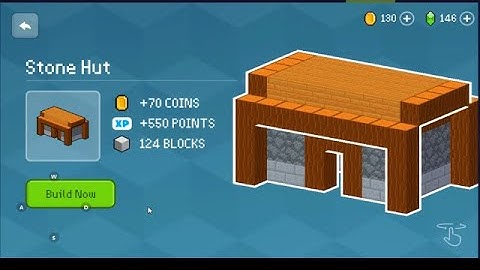 Build Stone Hut Block Craft 3D Adventure
