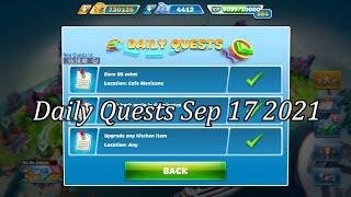 Cooking Fever Daily Quests 20210917 screenshot 1