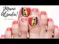 😍 ¿CÓMO DECORAR las uñas de los pies PASO a PASO con flores a MANO ALZADA? 💐