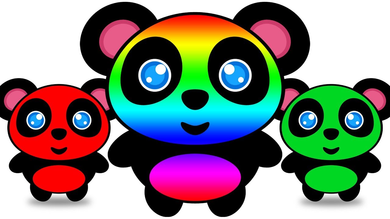 Learn colors for kids with Panda. Teach colours with Panda for children ...