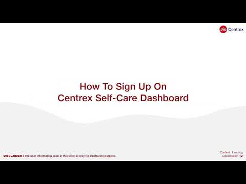 How to Sign Up on JioCentrex Self-Care Dashboard?