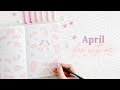 🐮 april plan with me - pink cow theme | bullet journal