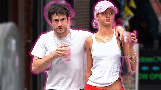 13 Reasons Why Dylan Minnette and Canadian Model Isabella Elei grab coffee in New York City