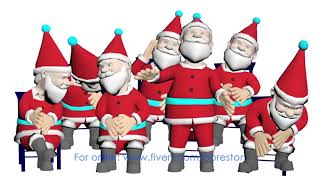 Santas are talking before Christmas. Merry Christmas 3D animation. Santa is talking about Christmas. screenshot 5