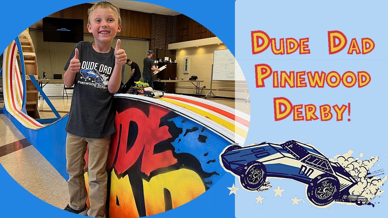 Dude Dad Derby Pinewood Derby Loop Track and Epic Wipeouts! YouTube