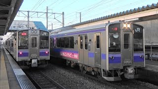 【701系】JR東北本線 紫波中央駅に普通列車到着