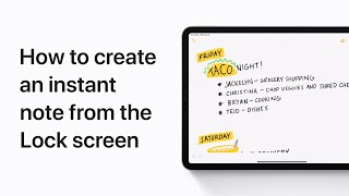 How to create an instant note from the Lock screen on iPad — Apple Support screenshot 1