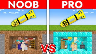 Noob vs Pro Familie: WELTUNTERGANGS BUNKER HAUS BAU CHALLENGE in Minecraft!