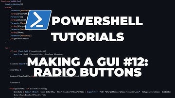 PowerShell Tutorials : Making a GUI Part 12 - Radio Buttons