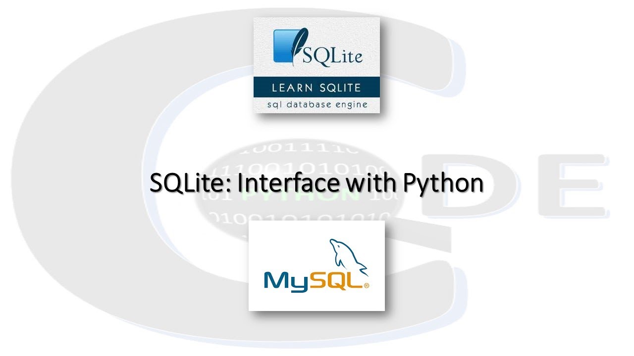 SQLite Interface with Python - YouTube