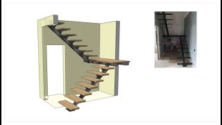 Лестница / монокосоур с площадкой 180º