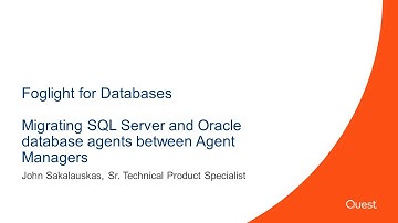 Foglight for Databases - Migrating SQL Server and Oracle database agents between FglAMs