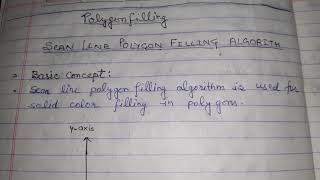 BCA 5sem: Scan Line Polygon Filling Algorithm