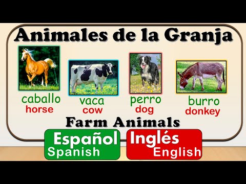 Animales de la granja en español- Farm animals in Spanish - Vocabulario